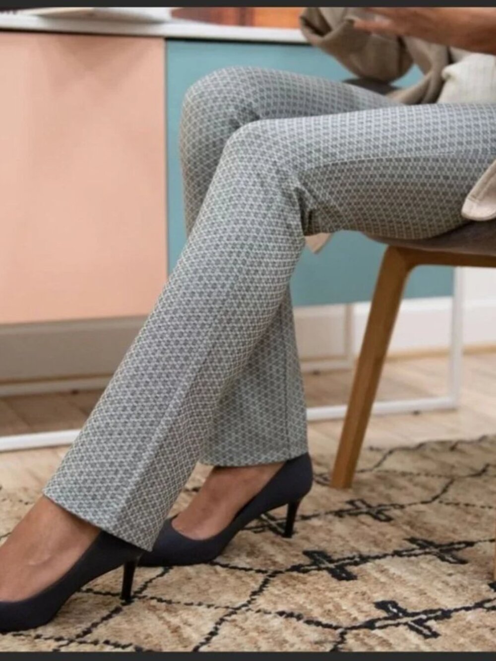 New Betabrand Basket Weave Straight Dress Pant Yoga Pants Small